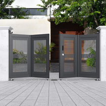 LOSDUN Intelligent Courtyard Gate High-end Villa Outdoor Aluminum Alloy Pair Open Door Electric Aluminum Art Suspended Folding Door