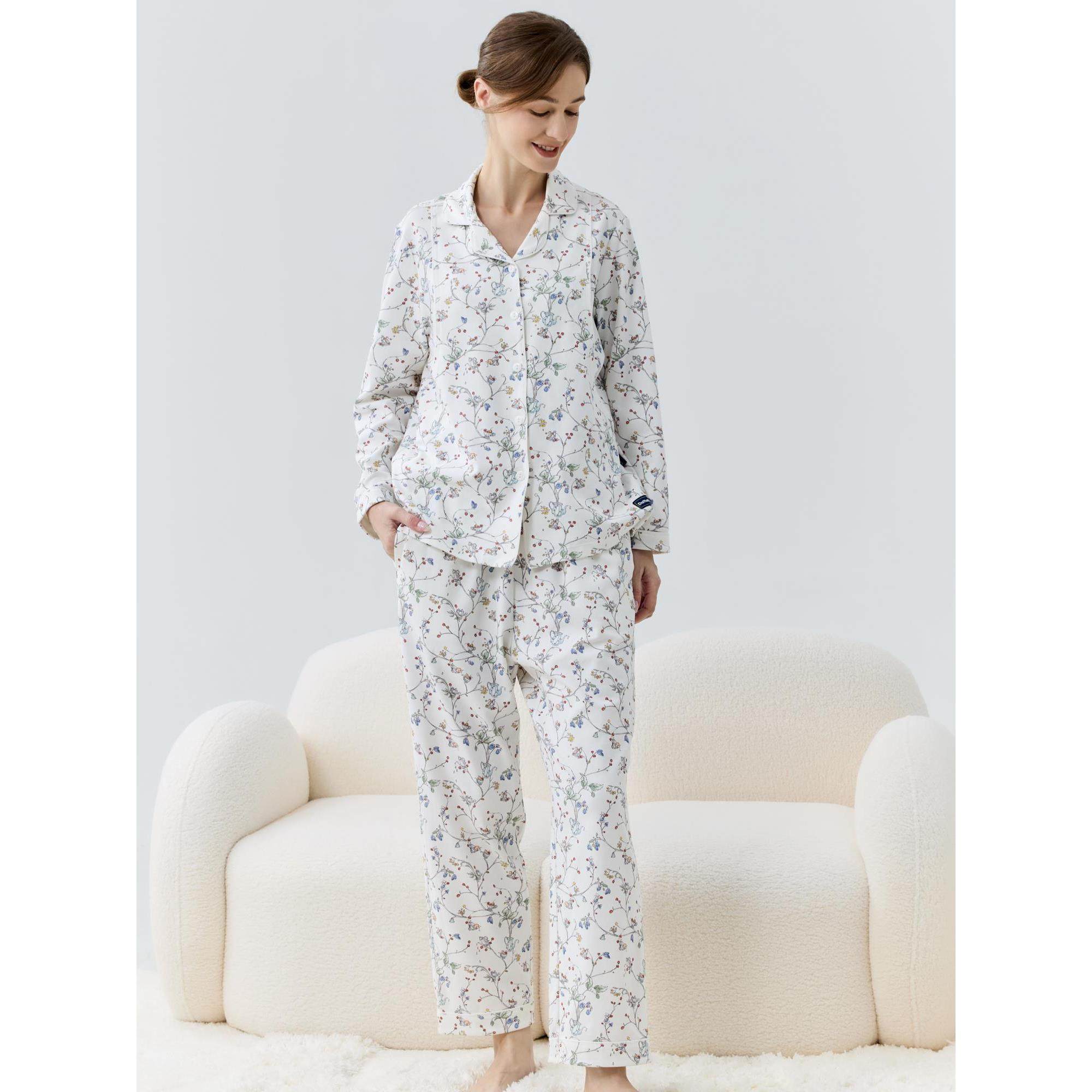 Domiamia纯棉月子服孕妇睡衣待产哺乳服孕期产后可调节家居服套装,淘宝优惠券,粉丝福利购,淘宝优惠卷