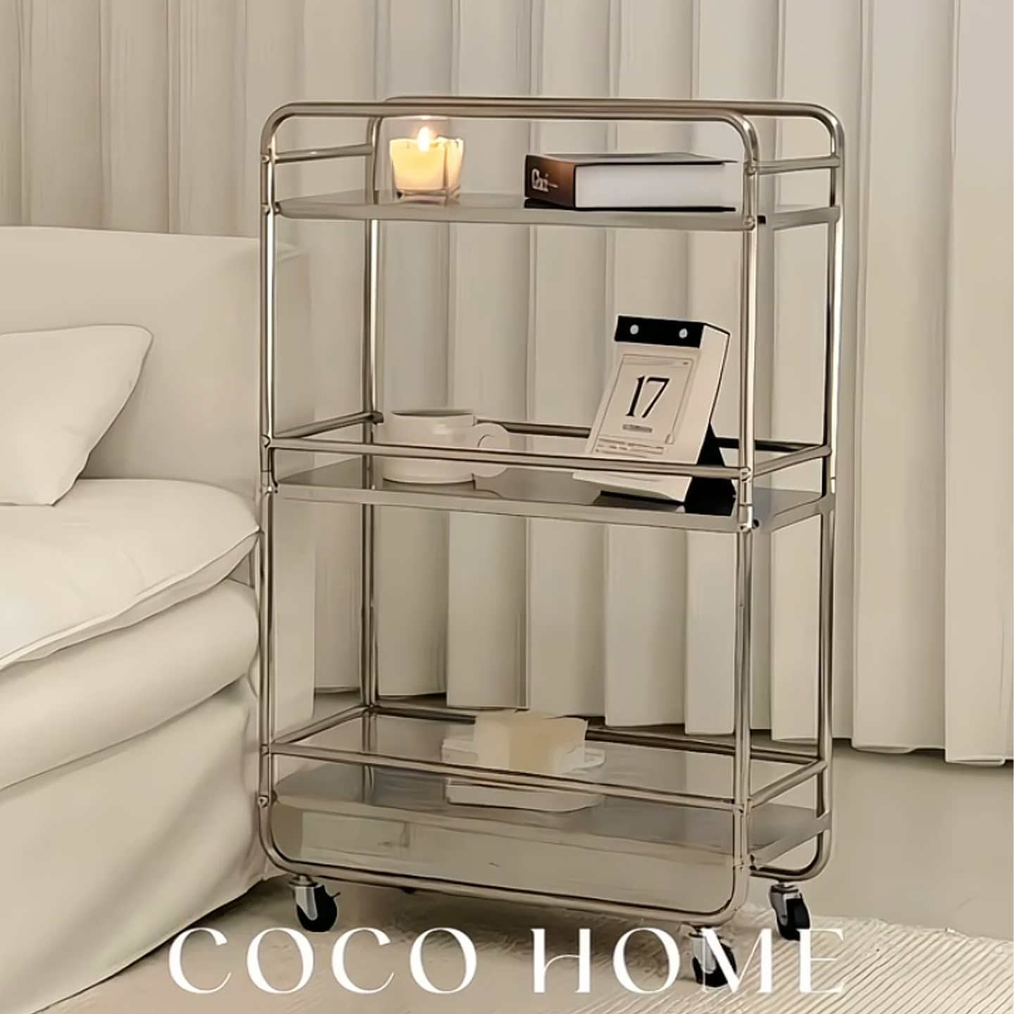 小推车置物架落地多层可移动家用厨房浴室夹缝多功能储物收纳架,淘宝优惠券,粉丝福利购,淘宝优惠卷