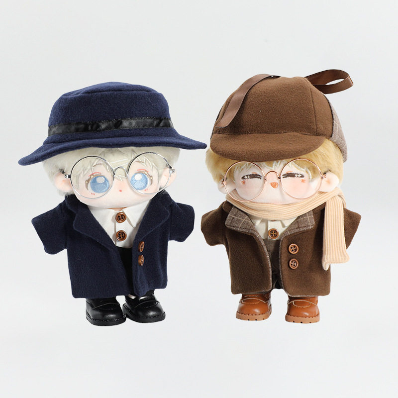 20cm娃衣制服套装换装玩偶英伦风套装帽子风衣男棉花娃娃衣服,淘宝优惠券,粉丝福利购,淘宝优惠卷