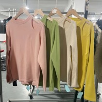 (Fang Fang Jiaolu) Heavy Industry Design Feeling Dew Shoulder New Autumn Bottling Brief pure color sweater 4FMY8061