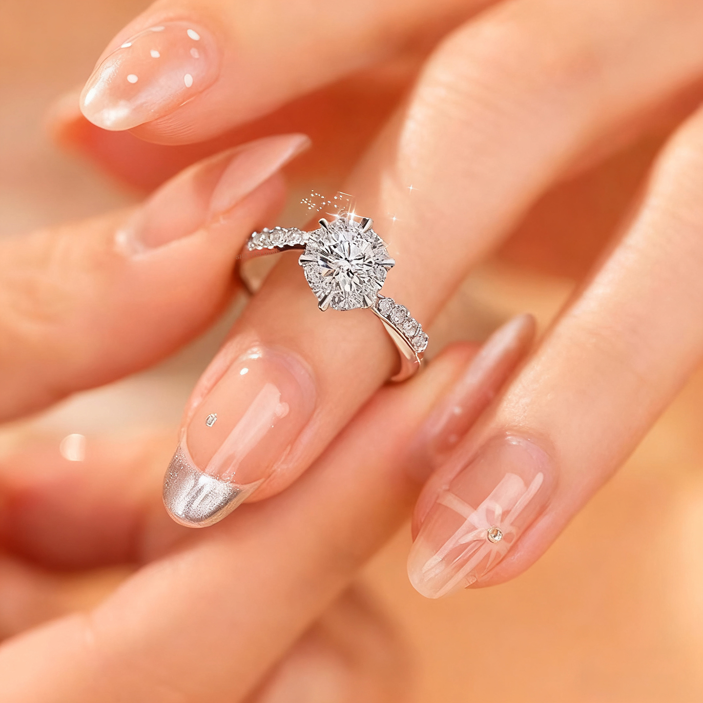 结婚戒指一对仿真对戒婚礼仪式交换道具情侣活口可调节送女友礼盒 - 图1