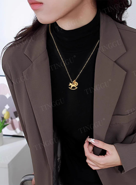 高领毛衣项链2026马年本命年项链