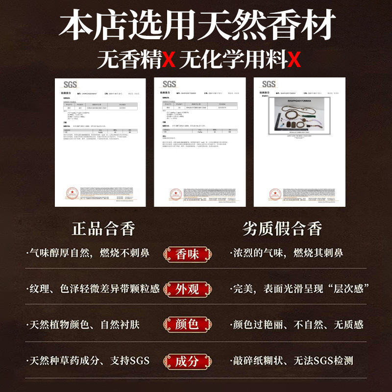 天然中药手串合香珠女士五行沉香非遗古法手工疏肝解郁男生文玩 - 图3