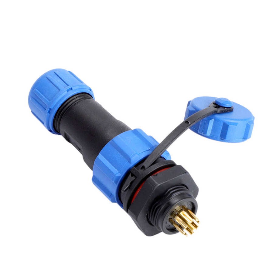 IP68 SP13 Plug Socket Connector 2Pin/3Pin/4Pin/5Pin/6Pin/7Pi - 图2