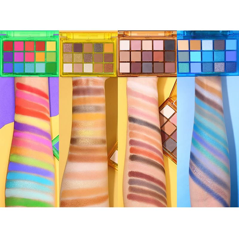 Палетка теней для век UCANBE Glass Matte Fresh Rainbow, 15 цветов