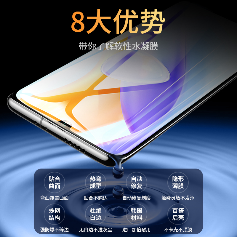 适用荣耀play5t手机膜华为play5tpro钢化水凝膜honorplay5活力版pro全屏piay5tpor软膜paly5板防蓝光保护贴膜-图1