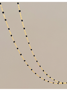 U超长925纯银镀金法式轻奢项链女