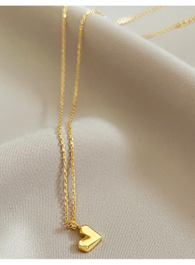 银镀金爱心米粒珍珠女项链叠戴