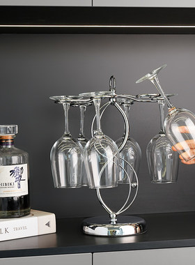 高档铁艺红酒杯架摆件家居饰品高脚杯倒挂餐厅酒柜装饰品置物架子