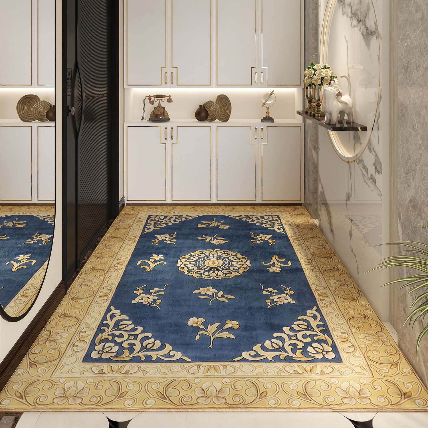 Entrance door floor mat, entrance non-slip mat, light luxury and high-end