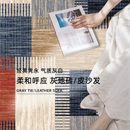 卧室床边地毯客厅2026新款免洗可擦地垫大面积全铺高级感茶几垫子 - 图2