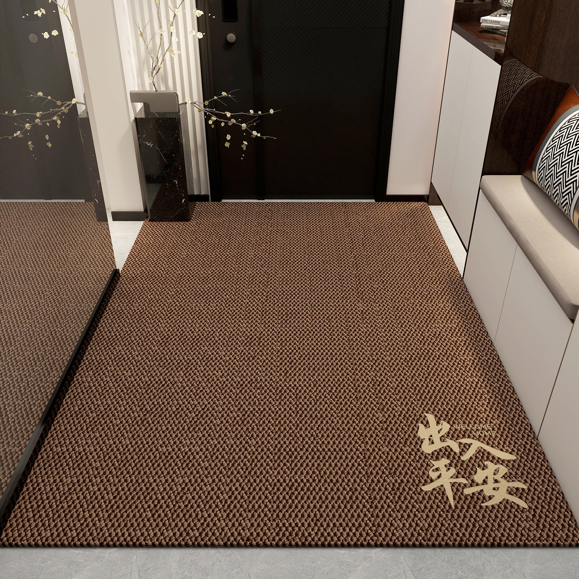 纯色进门地垫入户门垫高端家用地毯客厅玄关脚垫可裁剪大门口垫子,淘宝优惠券,粉丝福利购,淘宝优惠卷