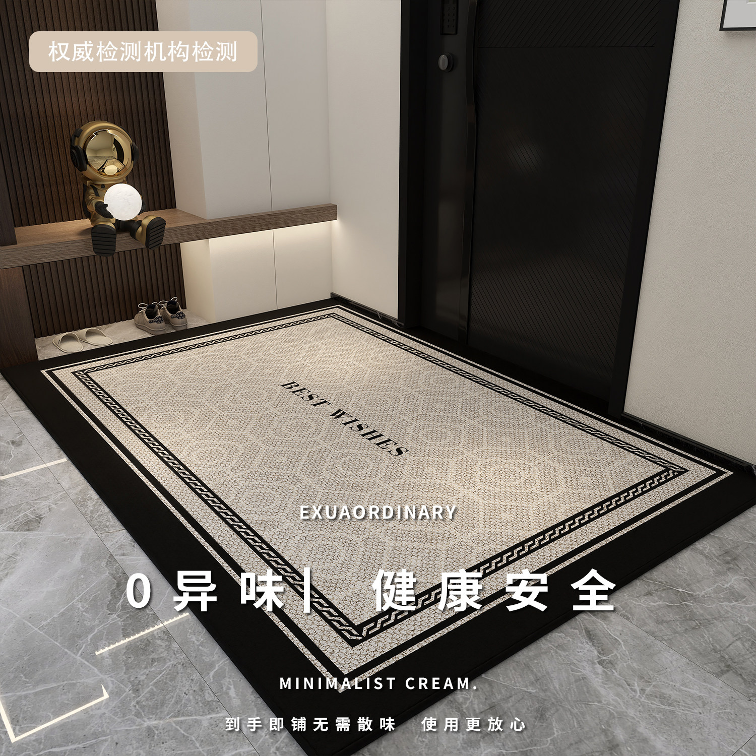 入户门地垫轻奢高级家用耐脏防滑脚垫玄关室内免洗可擦可裁剪地毯,淘宝优惠券,粉丝福利购,淘宝优惠卷