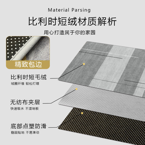 入户门地垫高级定制家用门口脚垫耐脏免洗进门垫玄关卧室客厅地毯 - 图2