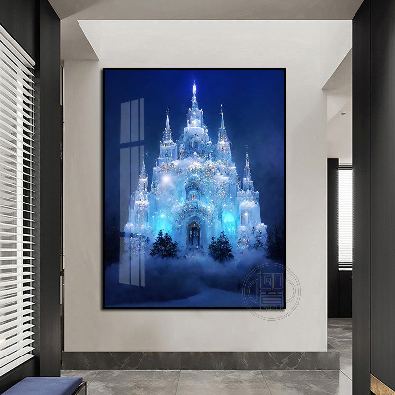 5d钻石画满钻新款梦幻宫殿公主城堡砖石贴画高级感带框钻石绣方钻,淘宝优惠券,粉丝福利购,淘宝优惠卷