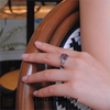 S925 sterling silver inlaid ring for women with light luxury and high-end feel