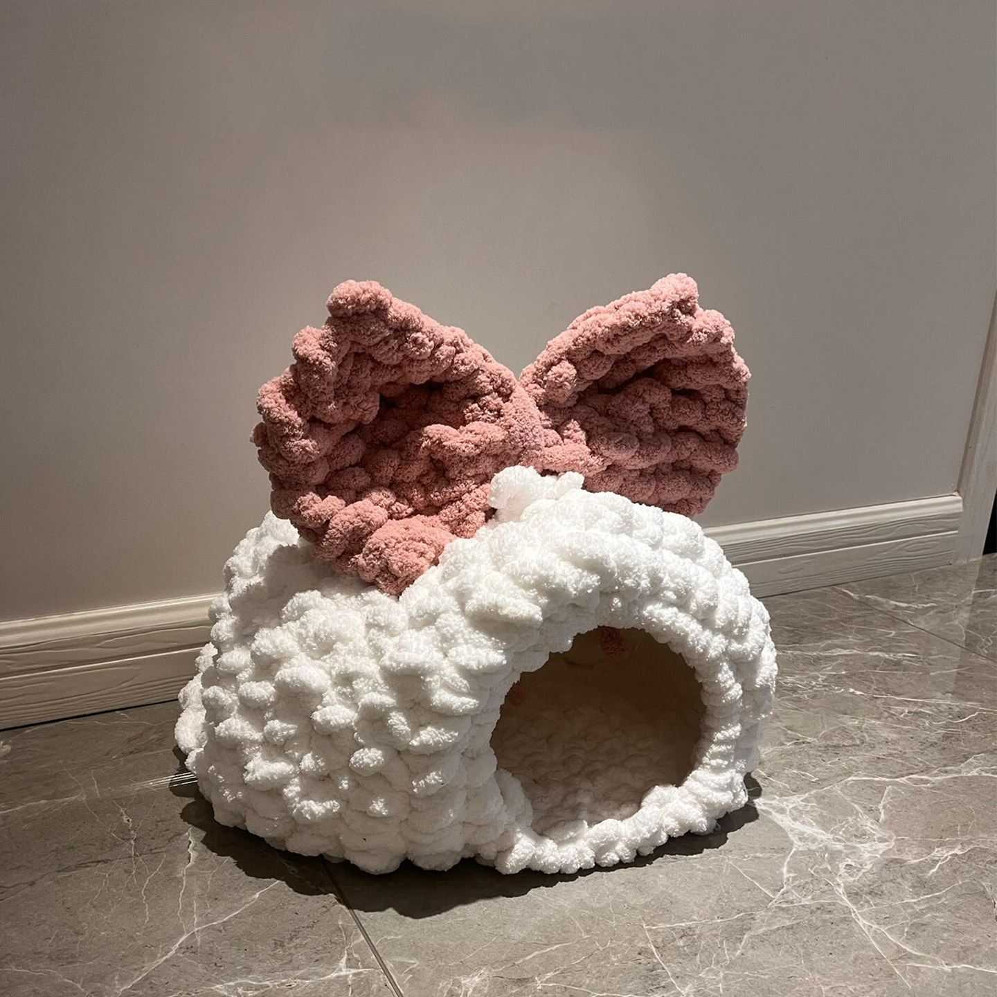 猫尾巴线diy丑橘猫窝材料包封闭式安全感窝秋冬季保暖编织猫床,淘宝优惠券,粉丝福利购,淘宝优惠卷