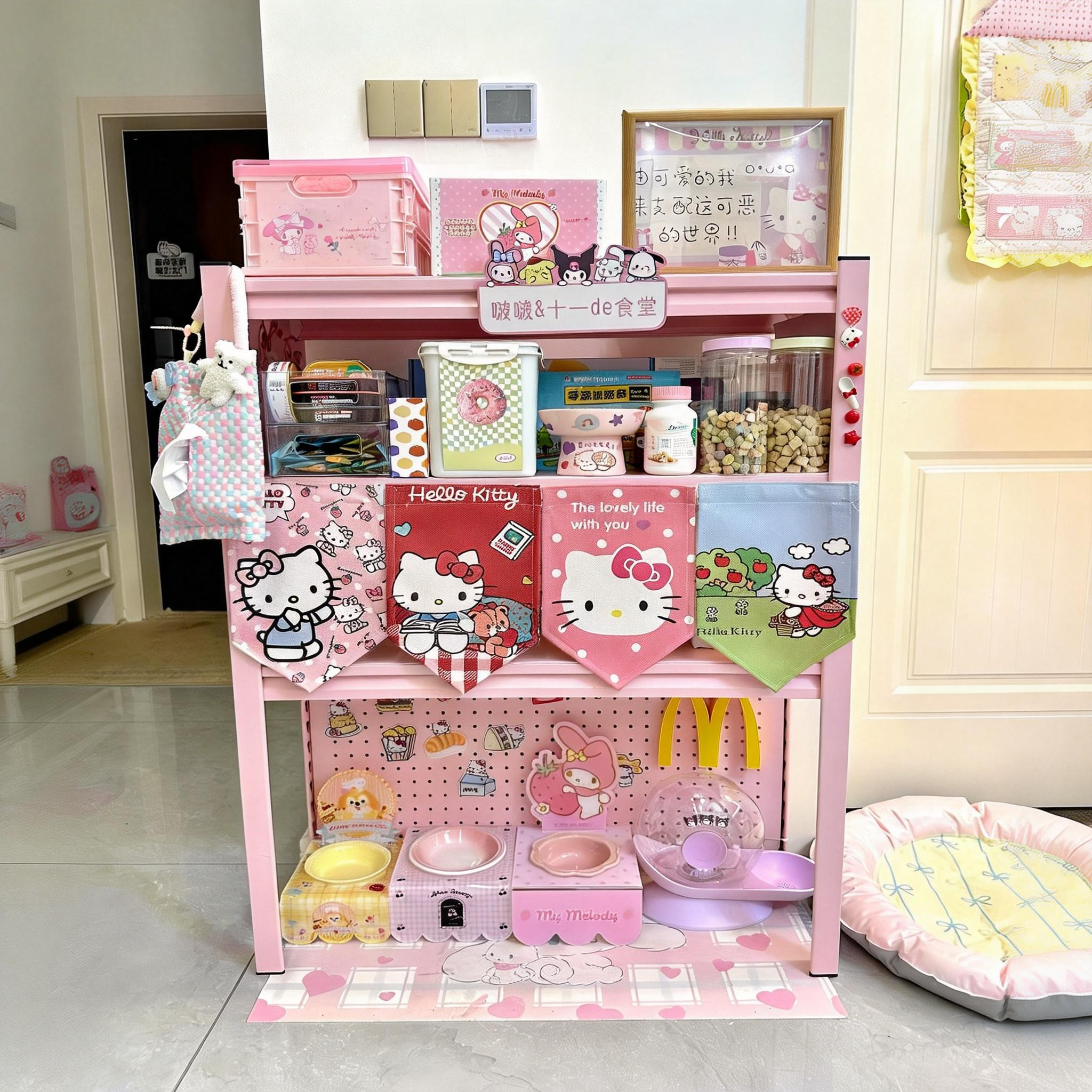 拯救小户型！猫咪食堂置物架宠物用品猫粮罐头猫咪零食收纳整理架,淘宝优惠券,粉丝福利购,淘宝优惠卷