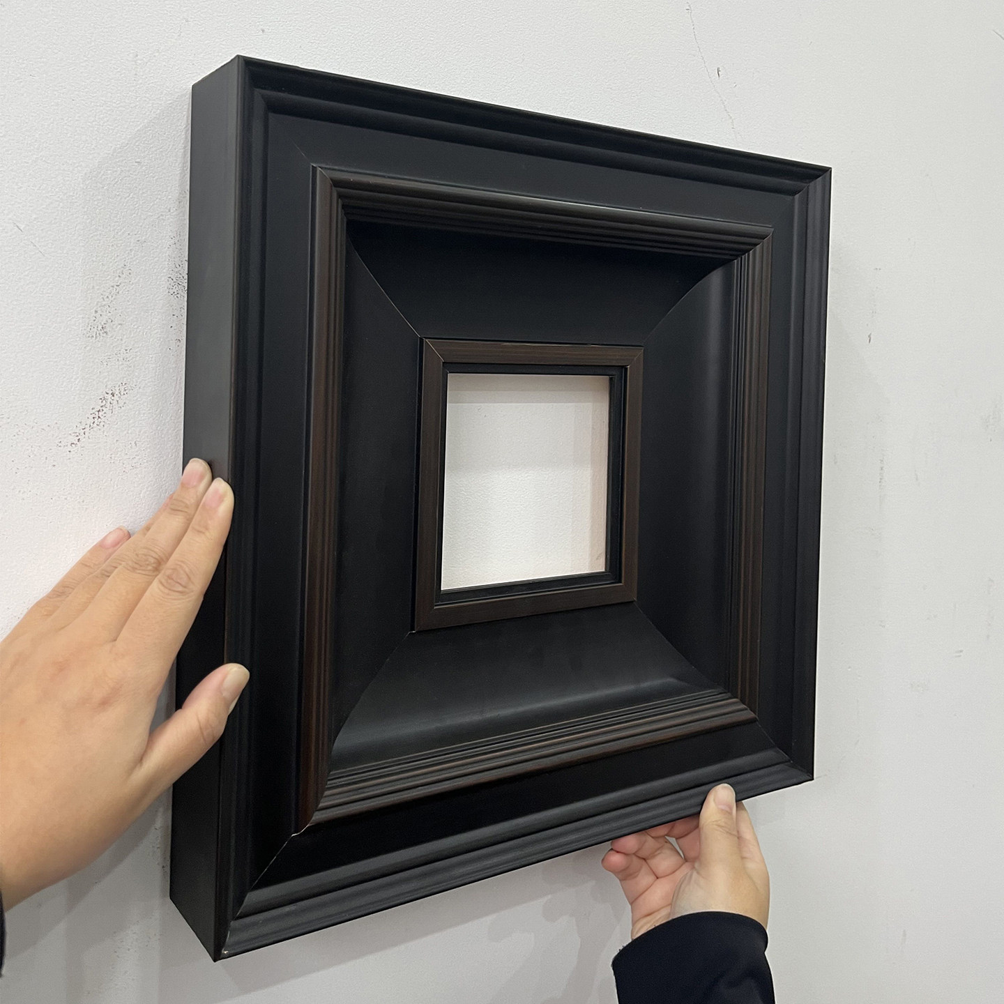 宽边实木油画框黑色相框镜框装裱定做20*20尺寸美式中式装修包邮,淘宝优惠券,粉丝福利购,淘宝优惠卷