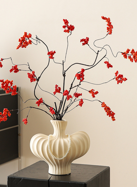 红果发财果服装店铺橱窗喜庆氛围布置装饰陶瓷花瓶摆件高级感小众