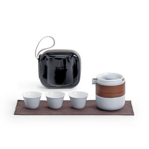 南山先生万象旅行茶具便携快客杯一壶三杯户外杯随身茶壶带茶叶罐