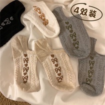 Socks Children Summer Korea East gate Womens boat Sox socks Bow Socks socks Socks Silicone Anti Slip