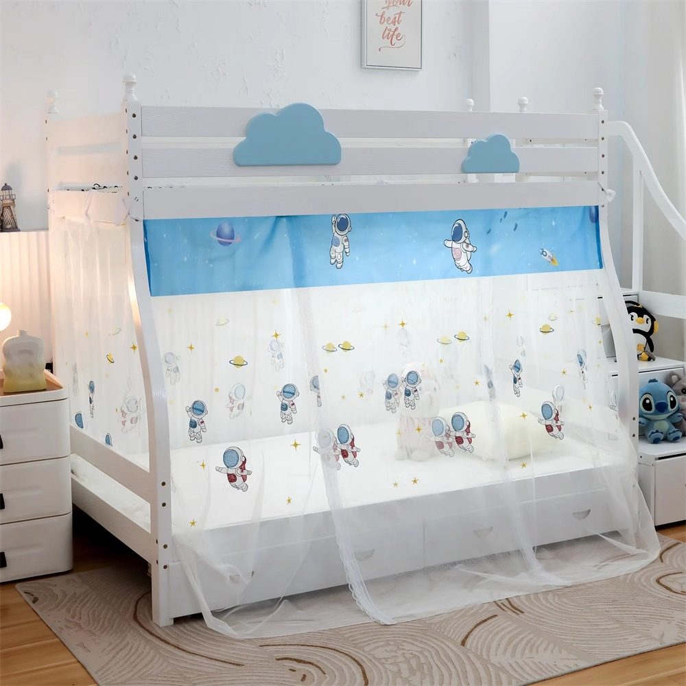 子母床蚊帐梯形下床专用1.5m下铺1.8m上下床双层床家用加密双开门,淘宝优惠券,粉丝福利购,淘宝优惠卷