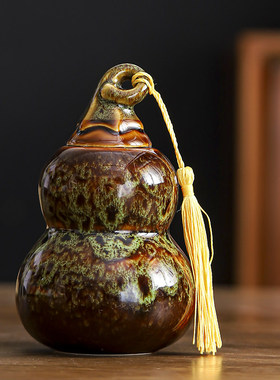 立减5元陶瓷福禄葫芦茶叶储蓄罐