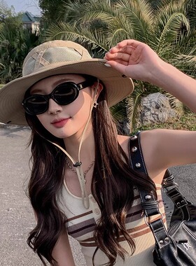 大头围登山帽子男女夏季网眼速干