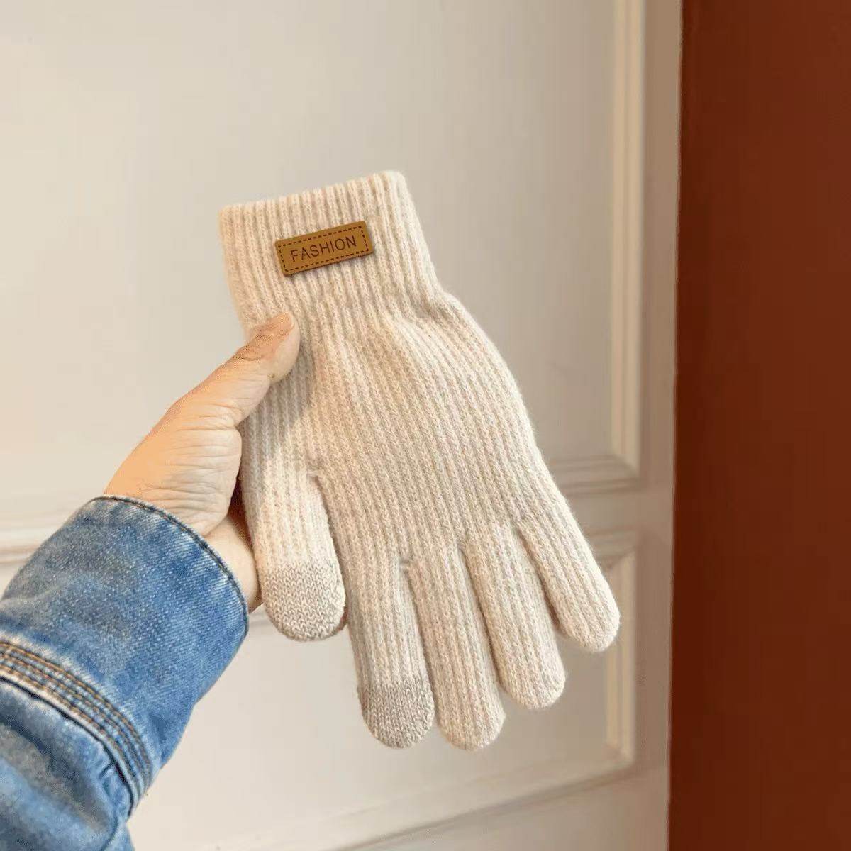 可触屏棉手套男士冬季保暖加绒加厚毛线针织骑行男女同款防寒手套,淘宝优惠券,粉丝福利购,淘宝优惠卷