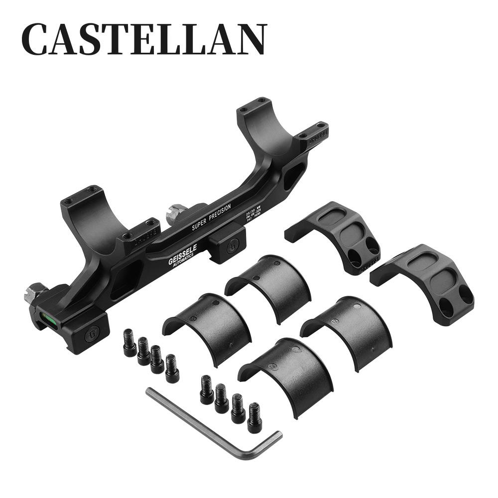 25.4 0mm瞄准镜GE支架瞄管夹长款连体支架一体管夹 - 图0