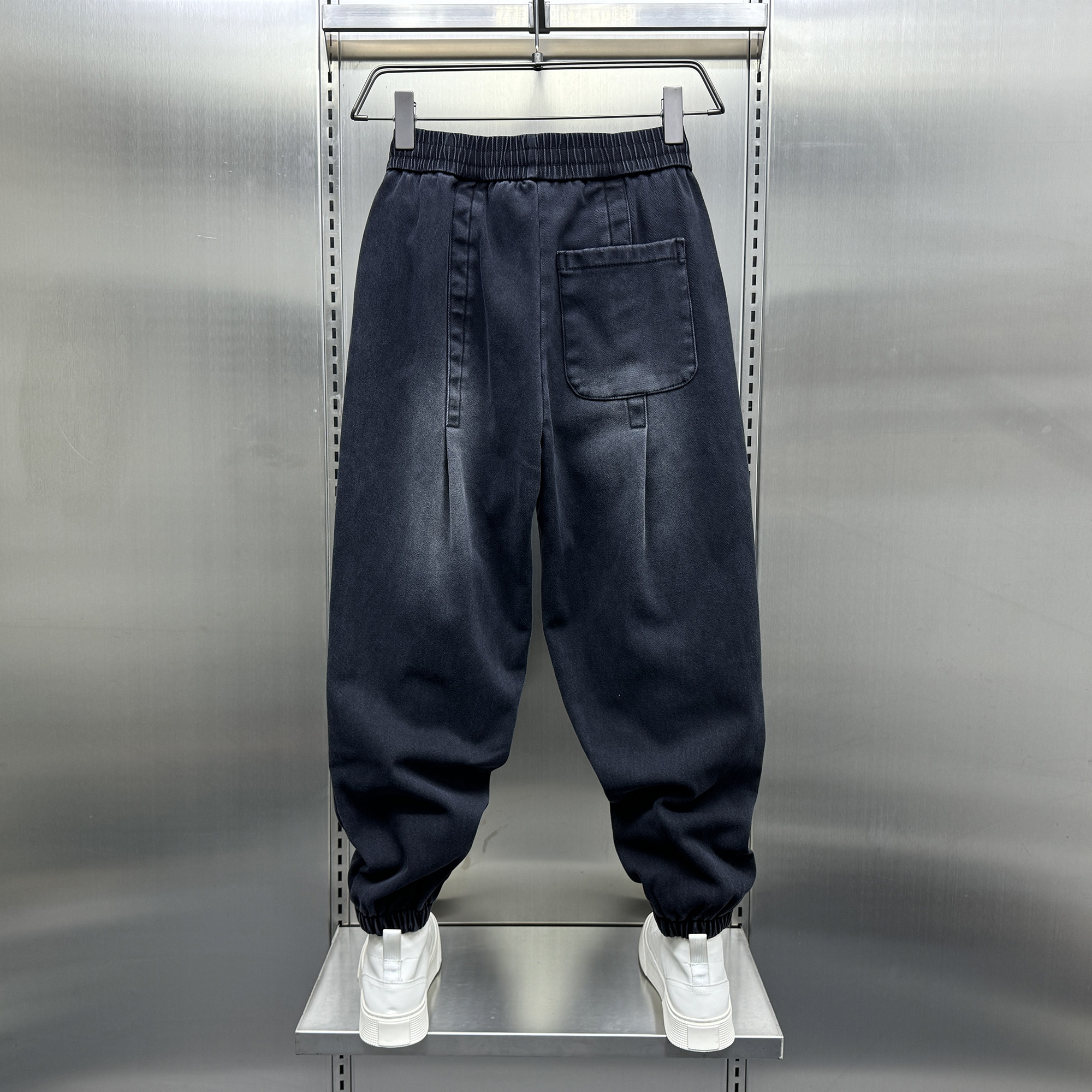 男士加绒牛仔裤冬季潮牌宽松时尚哈伦裤韩版美式痞帅加厚束脚裤,淘宝优惠券,粉丝福利购,淘宝优惠卷