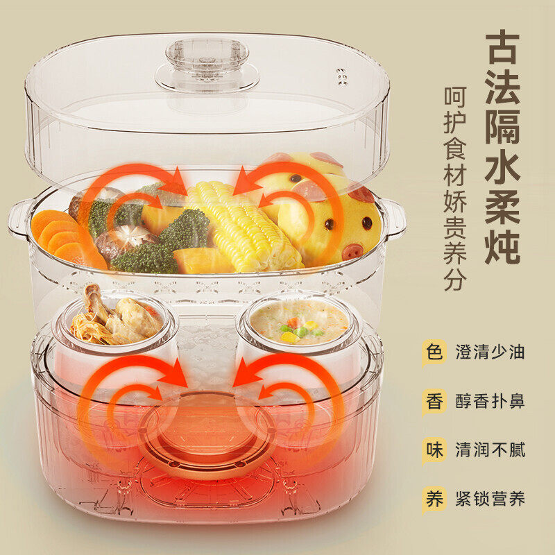 小熊蒸炖锅电蒸锅多功能隔水电炖锅 小熊哆米电炖/煮粥锅/文火炉