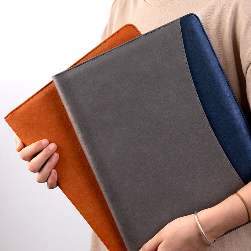 a4文件夹大容量销售签约谈单本商务办公用品设计师档案板夹大堂经理客户接待本写字垫皮质合同收纳包定制logo - 图2