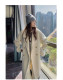 Women's off-white double-sided wool coat