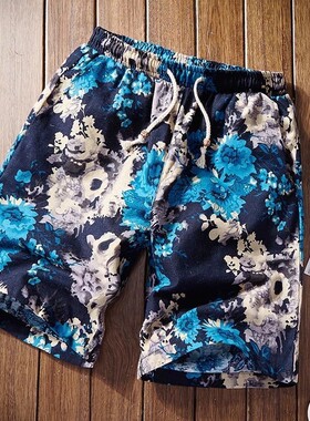 Men's Shorts Streetwear Cotton Beachwear  棉质沙滩装
