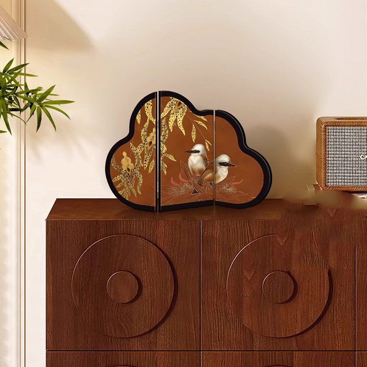 中古风入户玄关摆件屏风新中式客厅电视柜家居高级感小众桌面装饰,淘宝优惠券,粉丝福利购,淘宝优惠卷