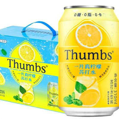 一片真柠檬苏打水饮料310ml*12罐0糖0脂0卡清爽汽水酒吧夜场水饮,淘宝优惠券,粉丝福利购,淘宝优惠卷