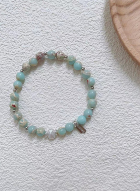 串珠手链高级感天然石女ins小众设计感弹力手串轻奢网红气质手饰