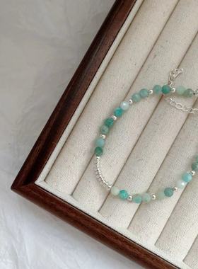 小众精致手串碎银子巴洛克珍珠手链女夏季轻奢高级感网红闺蜜手饰