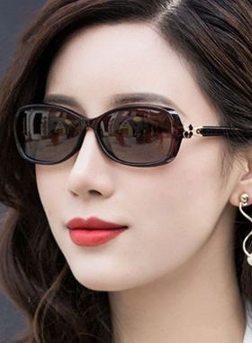 墨镜女新款女士防晒茶色太阳镜旅游适合小脸防紫外线骑行开车偏光