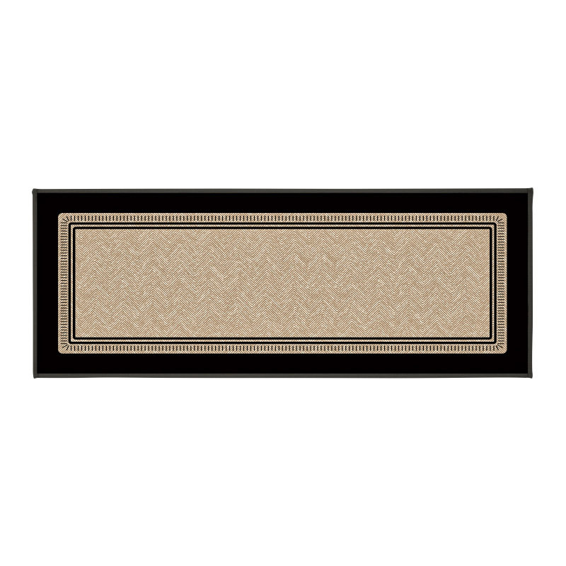 Cross-border imitation linen kitchen floor mats, special anti-slip, anti-oil, water-absorbent mats, doorway stain-resistant foot mats, no-wash long strip carpets