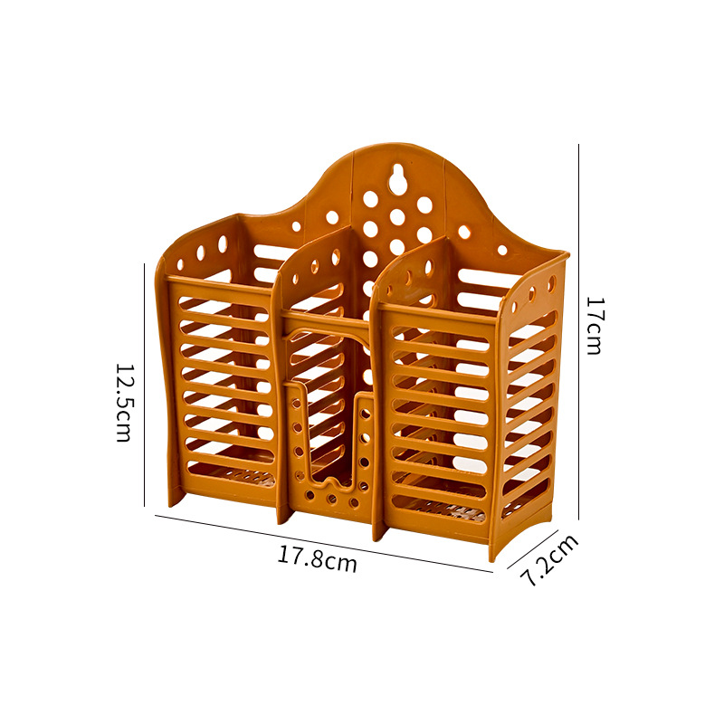 简约筷子筒厨房壁挂式多功能筷子收纳筷子盒沥水免打孔筷子笼家用 - 图3