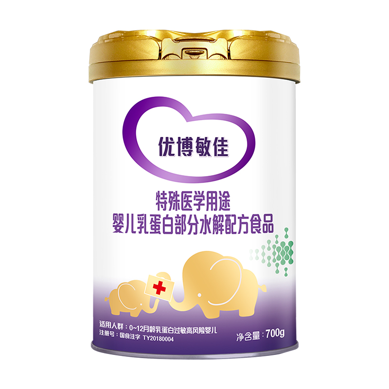 优博敏佳轻度过敏适度部分水解配方乳清蛋白婴幼儿奶粉700g*6_优博敏佳旗舰店_奶粉/辅食/营养品/零食