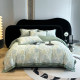 Four-piece bed sheet set, brushed cotton, light, luxurious and skin-friendly
