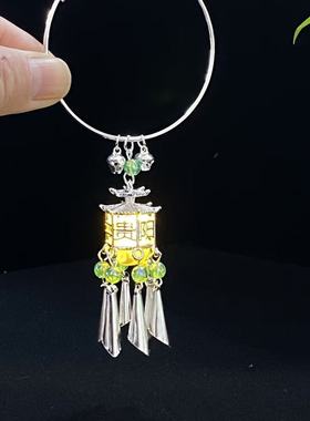贵州甲秀楼发光手镯流苏灯笼手饰环女仙气宫廷镯子日常百搭手饰