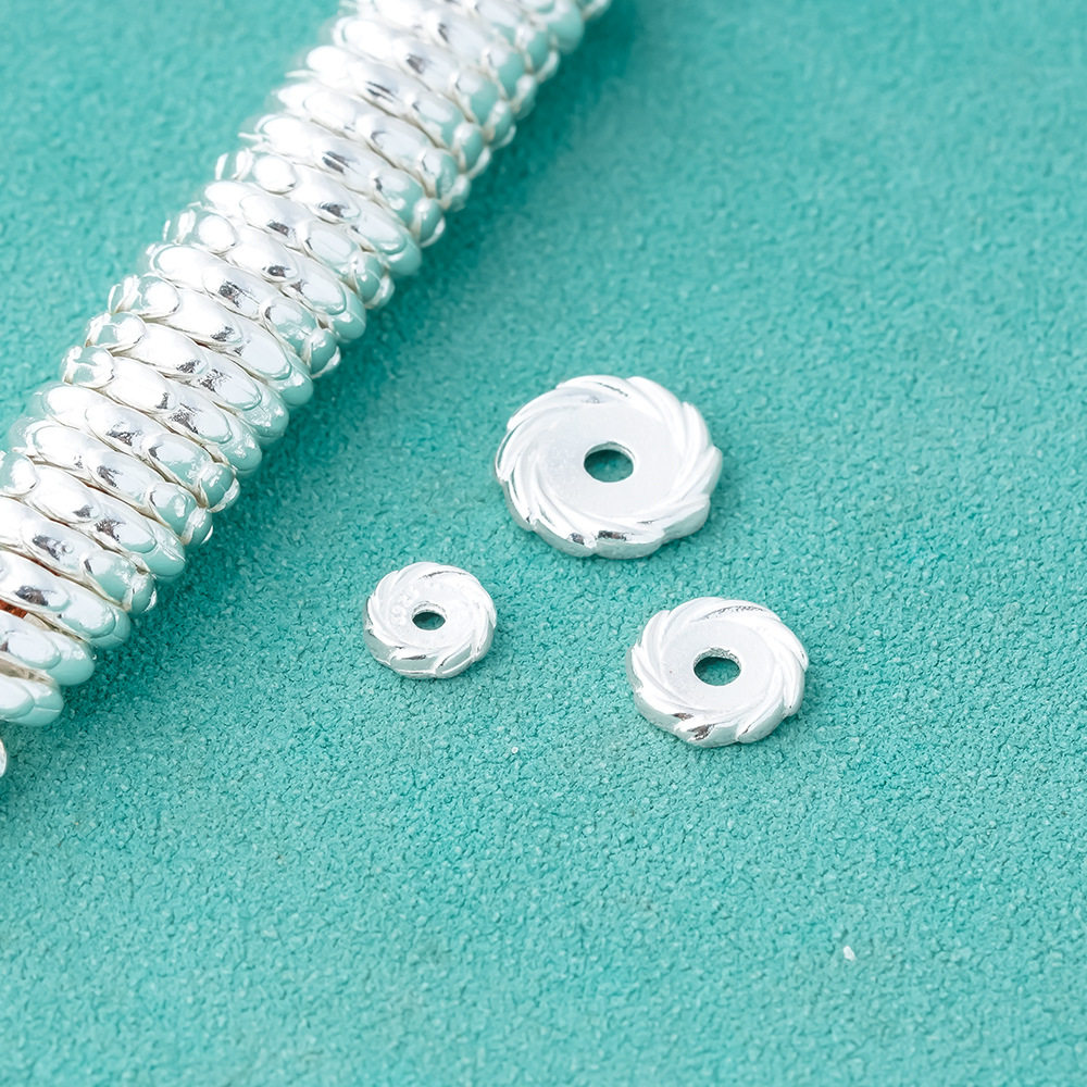 『无戒』S925纯银螺旋纹隔片隔珠文玩手链配件DIY编绳手串配饰银,淘宝优惠券,粉丝福利购,淘宝优惠卷