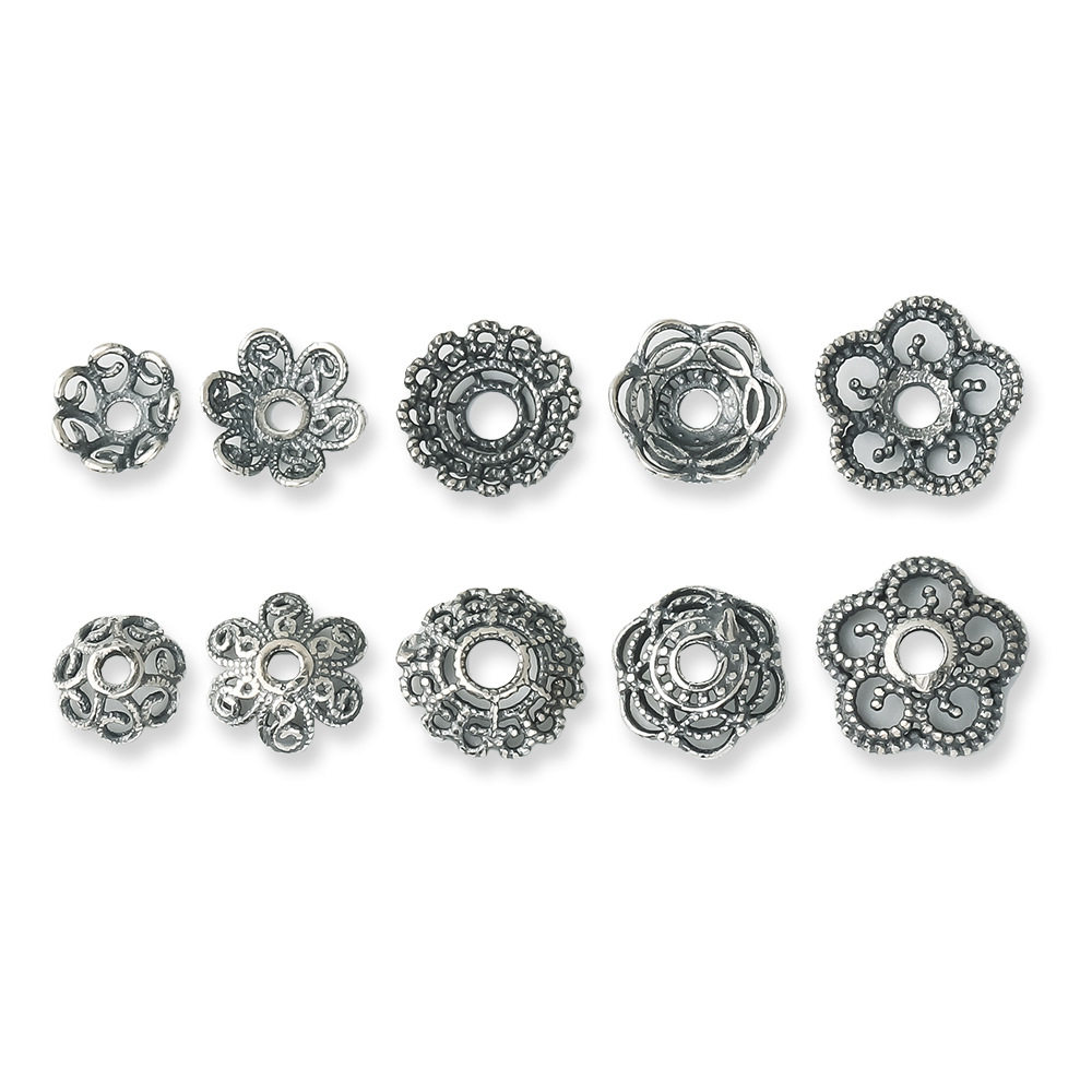 『无戒』S925纯银泰银花托垫片隔珠配件手工diy编织手链隔片材料,淘宝优惠券,粉丝福利购,淘宝优惠卷