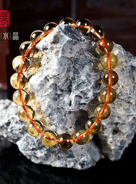 无戒黄水晶切面水晶手链时尚饰品